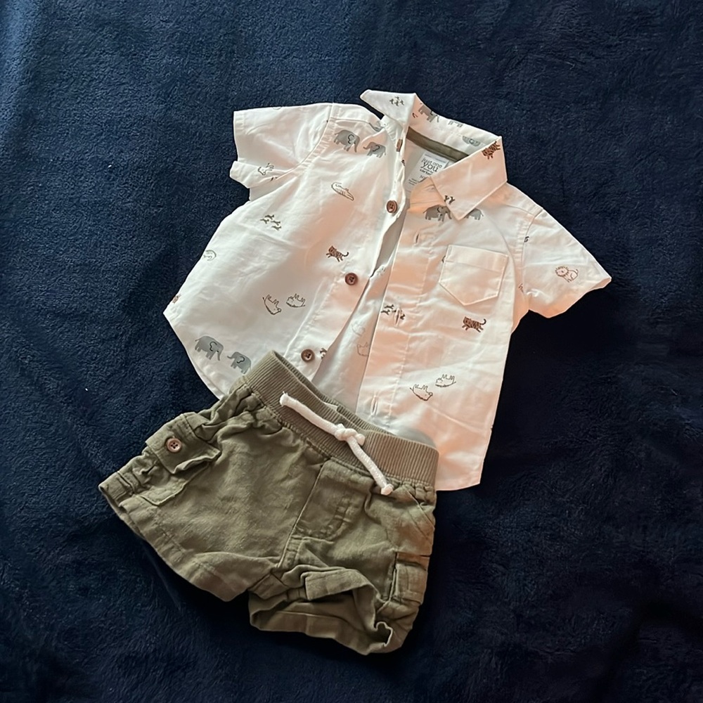 Carters newborn safari outfit